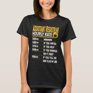 Camiseta Taxa Horária do Assistente de Registro Executivo