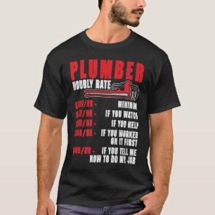 Camiseta Taxa Horária Do Bombeador De Mens Para Canalizador