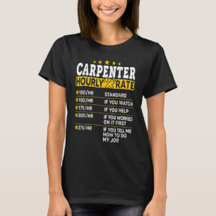 Camiseta Taxa horária do carpinteiro Taxas de mão de obra d
