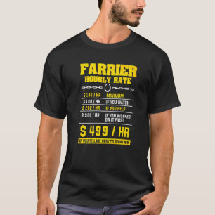 Camiseta Taxa horária do ferrador forja ferradura de cavalo