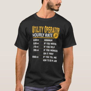 Camiseta Taxa horária do operador do utilitário