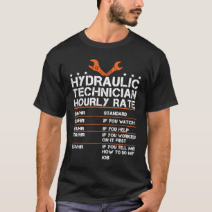 Camiseta Taxa Horária Do Técnico Hidráulico Para Uma Hidráu