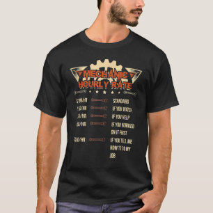 Camiseta Taxa horária mecânica Dia de os pais de taxas de t