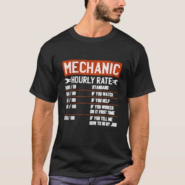 Camiseta Taxa Horária Mecânica Para Mecânica Clássica (Frente)
