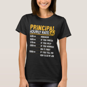 Camiseta Taxa horária principal - Professor engraçado diret