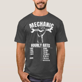Camiseta Taxas de Mão de Obra Mecânicas Engraçadas Taxa Hor