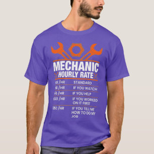 Camiseta Taxas de Trabalho do Presente Mecânicas Engraçadas