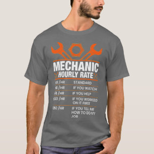 Camiseta Taxas de Trabalho do Presente Mecânicas Engraçadas