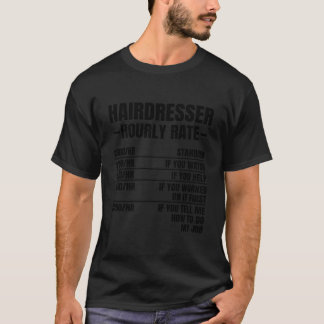 Camiseta Taxas Horárias de Cabeleireiros Cabeleireiro