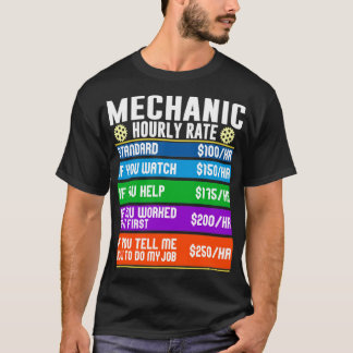 Camiseta Taxas Horárias Mecânicas Automáticas de Bike