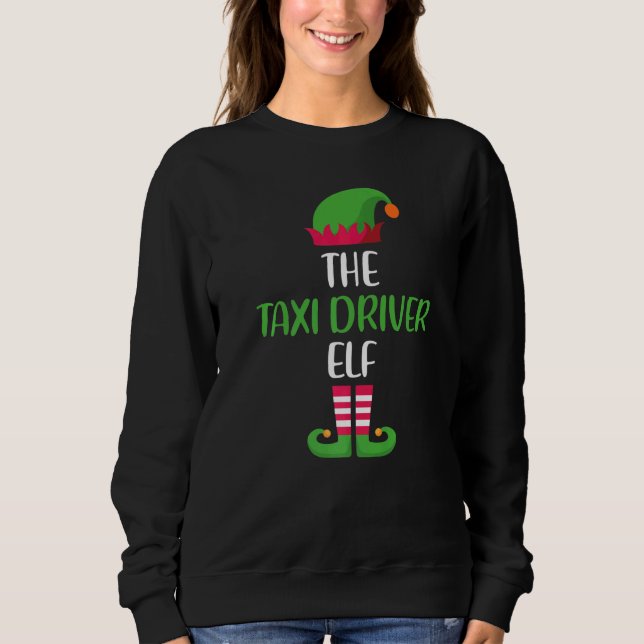 Camiseta Taxi Driver Elf Family Matching Group Christmas Pa (Frente)