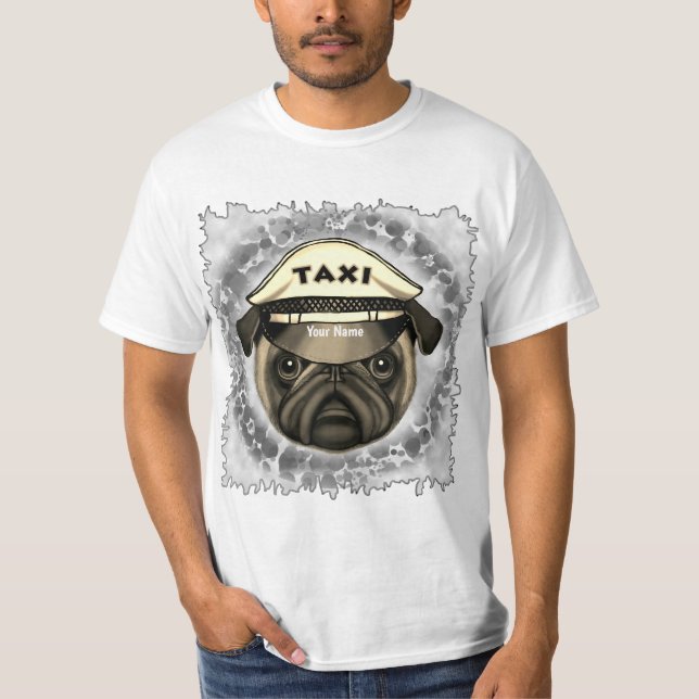 Camiseta Táxi Pug  (Frente)