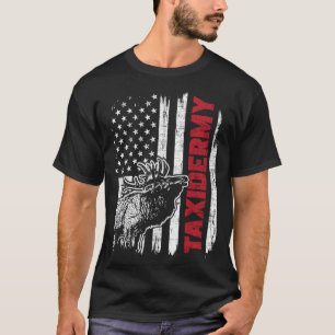 Camiseta Taxidermy USA Flag Taxidermist Deer Stuffing Anim
