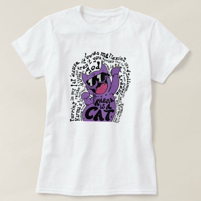 Camiseta TaylorSwiftKarma é um gato (Frente do Design)