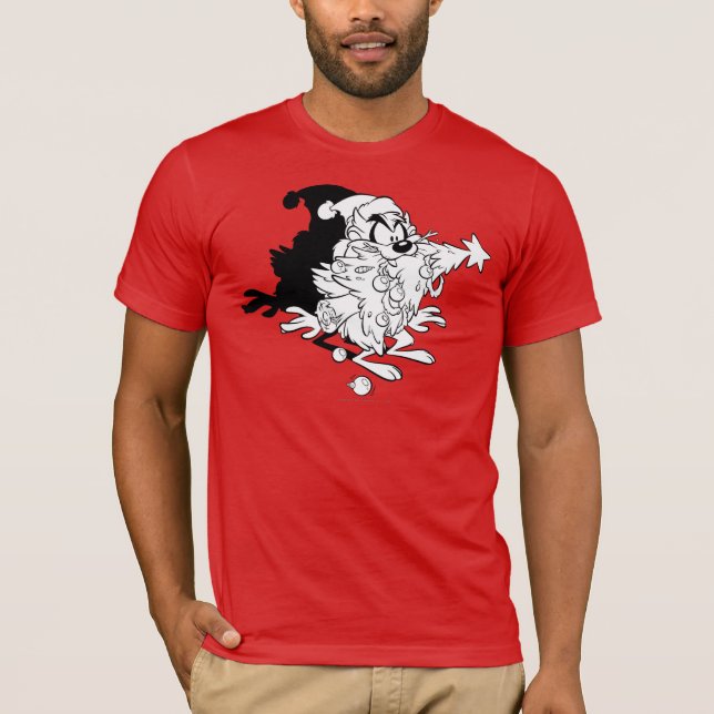 Camiseta TAZ™ comendo árvore de Natal (Frente)