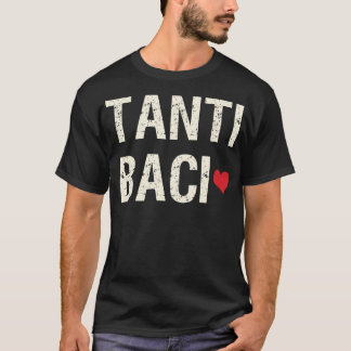 Camiseta TBaci Muitos Kisses Frase Italiana