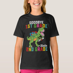 Camiseta Tchau 1ª Série Olá 2ª Série T Rex Dinossauro