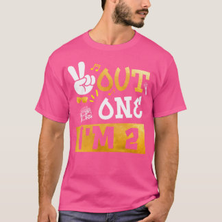 Camiseta Tchau 1 Tenho 2 Anos 2º Aniversário Hip Hop B