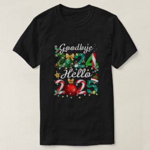 Camiseta Tchau 2024 Olá 2025 Natal Família Correspondente 