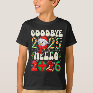 Camiseta Tchau 2025 Olá 2026 Feliz Natal Feliz Ano Novo