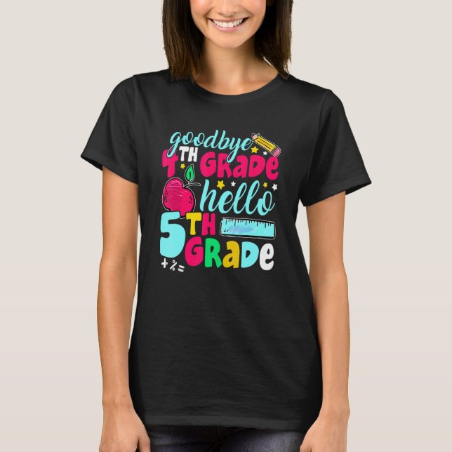 Camiseta Tchau 4º ano Alô 5 Grau Grau 1 rua Da (Frente)