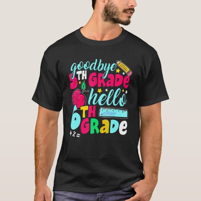 Camiseta Tchau 5º ano Alô 6 Grama 1 rua Dia (Frente)
