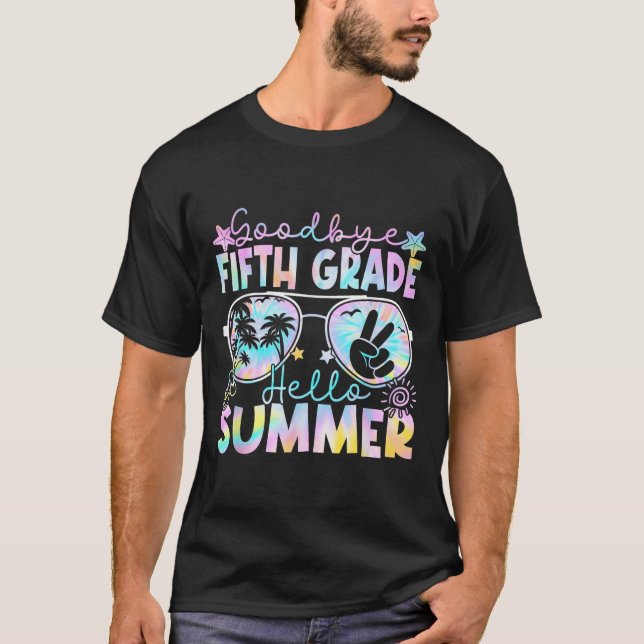 Camiseta Tchau 5 da Grau Alô Verão 5º ano Último Da (Frente)