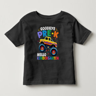 Camiseta Tchau Caminhão Monstro de Formatura Pré-escolar Me