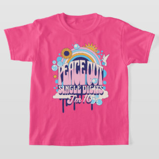 Camiseta Tchau Dígitos Simples Estou com 10 Décimo Aniversá