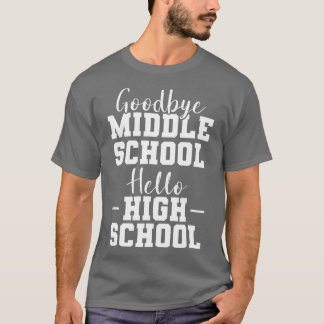 Camiseta Tchau Escola Média Alô Segundo grau Elementar