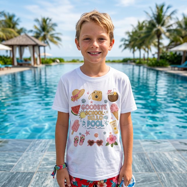 Camiseta Tchau Escola Olá Piscina (Criador carregado)