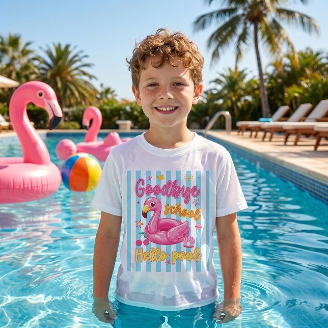 Camiseta Tchau Escola Olá Piscina (Criador carregado)