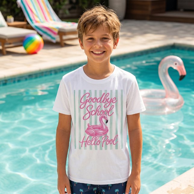 Camiseta Tchau Escola Olá Piscina (Criador carregado)