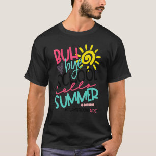 Camiseta Tchau Escola Olá Verão Assistente de Playground Fo