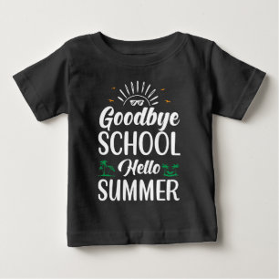 Camiseta Tchau Escola Olá Verão, Diversão de Verão Começa A