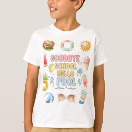 Camiseta Tchau Escola, Olá Verão, Fim de Ano Letivo
