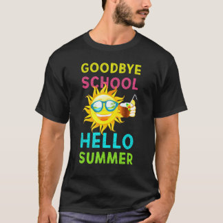 Camiseta Tchau Escola Olá Verão Último Dia De Aula Chá