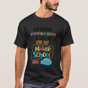 Camiseta Tchau Escola Primária Escola Secundária Aqui Estou