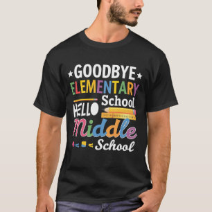 Camiseta Tchau Escola Primária Olá Escola Secundária