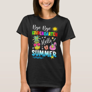 Camiseta Tchau Jardim de Infância Alô Festa de Verão No Dia