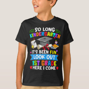 Camiseta Tchau Jardim de Infância Atenção 1ª Série Aqui Vou