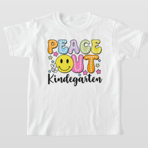 Camiseta Tchau Jardim de Infância Letra Bolha Retro