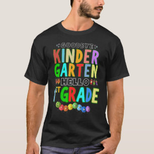 Camiseta Tchau Jardim de Infância Olá Primeira Série De Vol