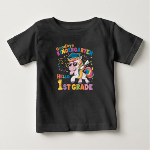 Camiseta Tchau Jardim de Infância Olá Unicórnio da 1ª Série