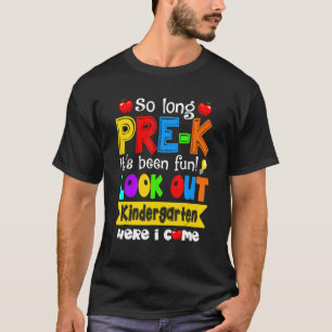 Camiseta Tchau Pré K Cuidado Com O Jardim De Infância Aqui