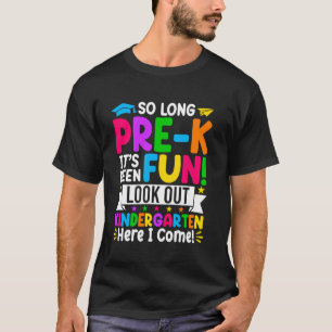 Camiseta Tchau Pré-k Foi Divertido Cuidado Jardim de Infânc