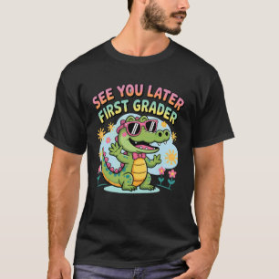Camiseta Tchau Primeiro Ano Aluno Fofinho Escola Jacaré 