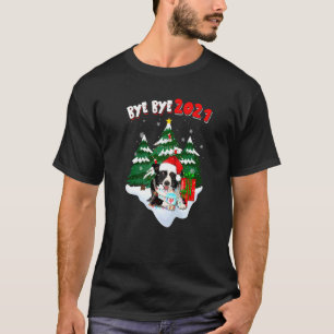 Camiseta Tchau Tchau 2021 Border Collie Usa Máscara Árvore
