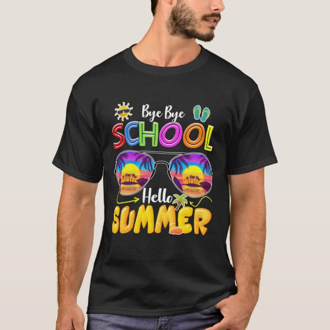 Camiseta tchau tchau escola olá verão (Frente)