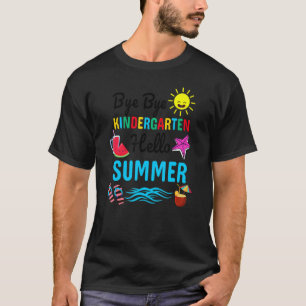 Camiseta Tchau Tchau Jardim de Infância Olá Verão Professor